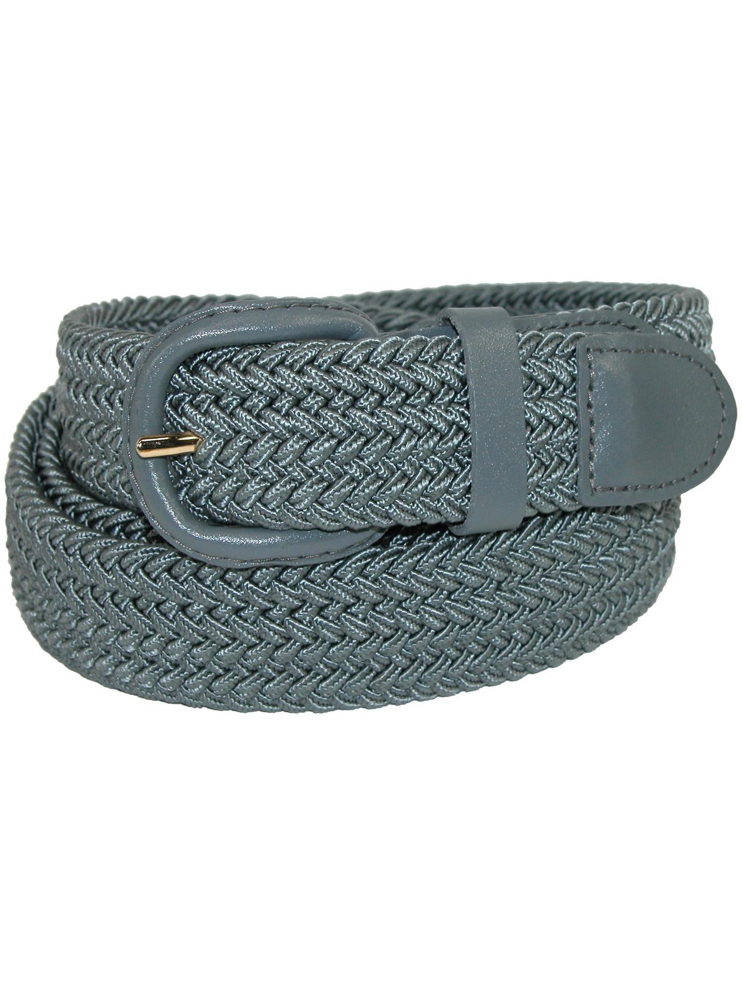 Size Small Mens Elastic Braided Belt with Covered Buckle (Pack of 2 ...
