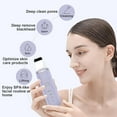 thumbnail image 2 of Skin Scrubber Face Spatula Skin Spatula Pore Cleaner Blackhead Remover Tools for Facial Deep Cleansing-4 Modes, Purple, 2 of 14
