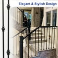 thumbnail image 6 of Sidasu Iron Balusters Set of 10 Double Knuckle Stair Spindles - 1/2" Square Metal Balusters With Swivel Shoes, 6 of 7