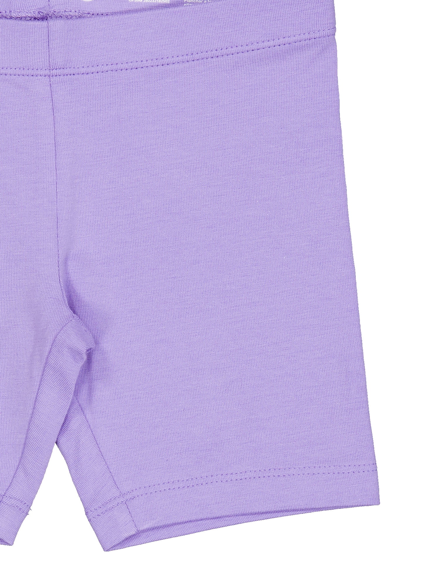 Wonder Nation Girls Bike Shorts, 2-Pack, Sizes 4-18 & Plus