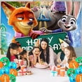 thumbnail image 3 of Zootopia 2 Birthday Party Decoration,Cute Animals Party Photo Background 5 x 3 FT ,Party Backdrop Supplies, 3 of 7