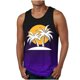 thumbnail image 1 of Camiseta sin mangas de cuello redondo para hombre, estampada, informal, deportiva, elástica, de moda, de poliéster., 1 of 4