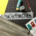 thumbnail image 3 of Designer Stencils C437 Floral Explosion Tier 4 Cake Stencil, Beige/semi-transparent, 3 of 4