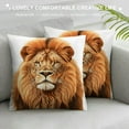 thumbnail image 3 of MLJA Lion Head Lumbar Throw Pillow Cover Decorative Bedroom Living Room Face Wild Animal Rectanglar Cushion Case for Bed Sofa Couch, 3 of 5