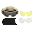 thumbnail image 1 of Unique Bargains 1 Set Universal Motorcycle Goggles Dimmable Sunglasses UV Protection Khaki TPU PC, 1 of 6