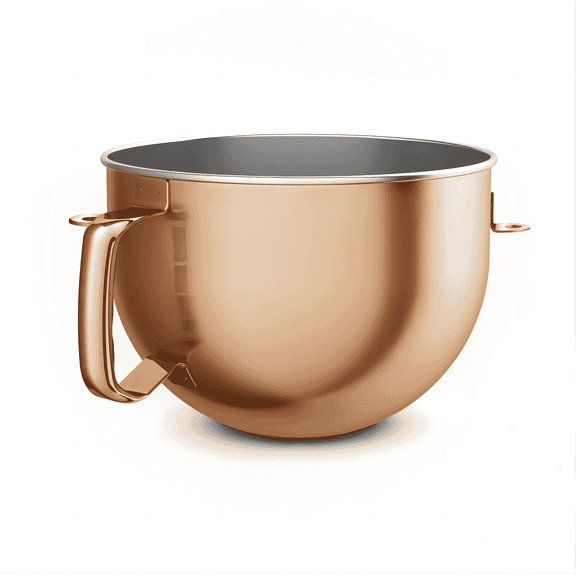 Copper Color Stainless Steel 6 Quart Mixing Bowl for Kitchen Aid Professional Bowl Lift Stand Mixer, Heavy Duty Extra Mixer Bowl fits KP26, KB26, Dishwasher Safe