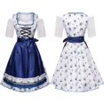thumbnail image 3 of WILLBEST Robe Perlée pour Femmes Robe Traditionnelle 3 Pcs Tablier Blouse Midi Oktoberfest Déguisement Carnaval Bavarois, 3 of 7