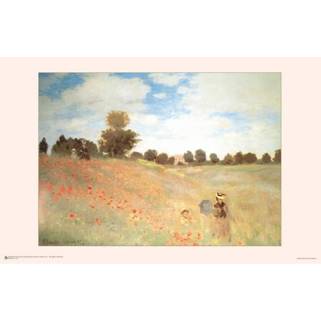 Claude Monet - Les Coquelicots Poster 17" x 11"