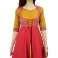 thumbnail image 7 of Phagun Designer Double Layer Anarkali Kurti Dori Jacket Style Indian Dress - 24, 7 of 7