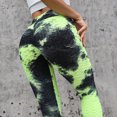 thumbnail image 7 of SONXAHE Women's Tie Dye Textured Leggings High Rise Slim Cut Daily Gym Training Pants, 7 of 7