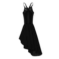 thumbnail image 5 of iEFiEL Girls Cross Back Ballet Dance Dress Lyrical Performance Dress Black 3-4, 5 of 7