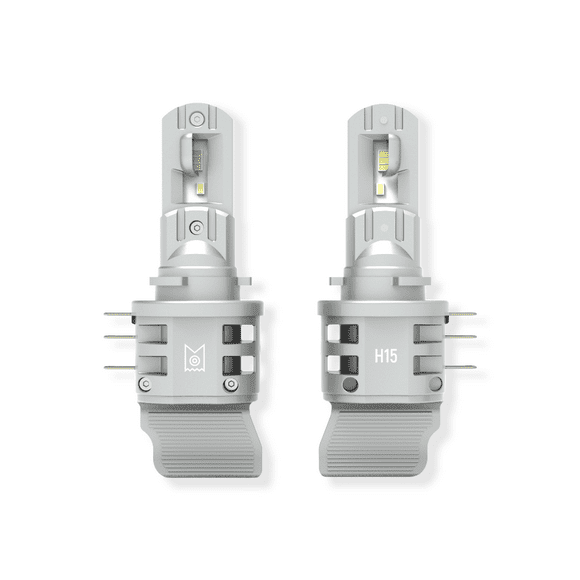 ARC Lighting Headlight Bulb 21151 Tiny Monster Concept Series; H15; LED Bulb; 18 Watt; 1.3 Amp Draw At 13 Volt DC; 7.5 To 16 Volt DC; Cool White Beam Color; 6000 Lumens; 6500K Light Color Temperature