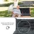 thumbnail image 6 of 40" Porch Swing Cushions with Ties, Waterproof & Fade Resistant, 3 Seater Thickened 4” Replacement Cushion for Outdoor Patio, Garden & Backyard, 6 of 7