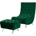 thumbnail image 6 of Meridian Furniture Crescent Green Velvet Ottoman, 6 of 11