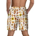 thumbnail image 4 of Balery Gnomes Autumn Harvest Mens Swim Trunks Swim Shorts for Men Quick Dry Inseam Beach Shorts with Compression Liner Pocket-3X-Large, 4 of 9