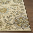 thumbnail image 5 of BoutiqueRugs Mack Boho Hand Tufted Wool Natural Fiber Soft Runner Rug - Traditional Floral Carpet for Hallway - Cream, Blue, Sage - 3' x 12' Runner, 5 of 19