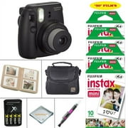 Fujifilm Mini 8 Instant Film Camera Black- + VALUE BUNDLE - includes; Fujifilm Instax Film 50 SHEETS - Battery & Cahrger - Photo Album - Case