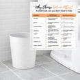 thumbnail image 5 of Autumn Alley 2-Piece White Metal Bathroom Set – Trash Can and Toilet Brush with Holder, Farmhouse Embossed Design, 5 of 10