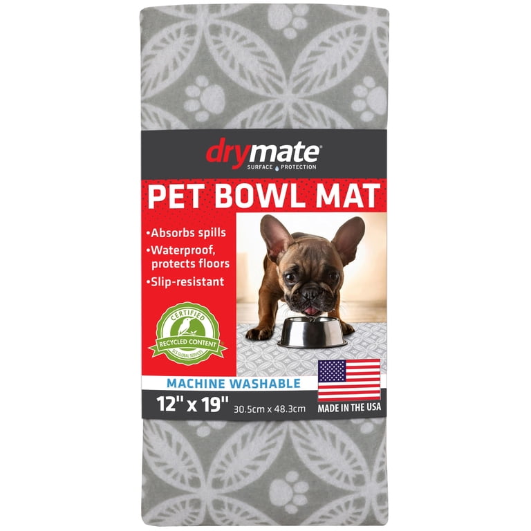 Drymate Pet Bowl Placemat, 12" x 19" Absorbent Food Mat photo 1