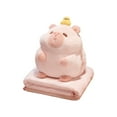 thumbnail image 1 of Peluche de carpincho realista y abrazable para niñas Rosa con manta, 1 of 9