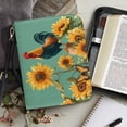 thumbnail image 4 of FOR U DESIGNS Sunflower Cock Bible Case Bag Portable Bible Case PU Leather Waterproof Bible Carrying Bag for Men Size X-Large Fully expandable Bible Case Bag Book Carrying Case, 4 of 7