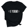 thumbnail image 3 of Lilgiuy Plus Size T Shirts for Women Letter Print Tees Shirt Short Sleeve Tops Tshirts Regular Fit Tunic Blouse Cute Fun Gift Clothes for Daily Wear, 3 of 5