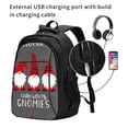 thumbnail image 2 of Fotbe Chillin with My Gonme Mochila con Estampado y Puerto USB para Hombre y Mujer, Mochila Antirrobo, Mochila de Viaje, Mochila Escolar, Mochila Universitaria, 2 of 7