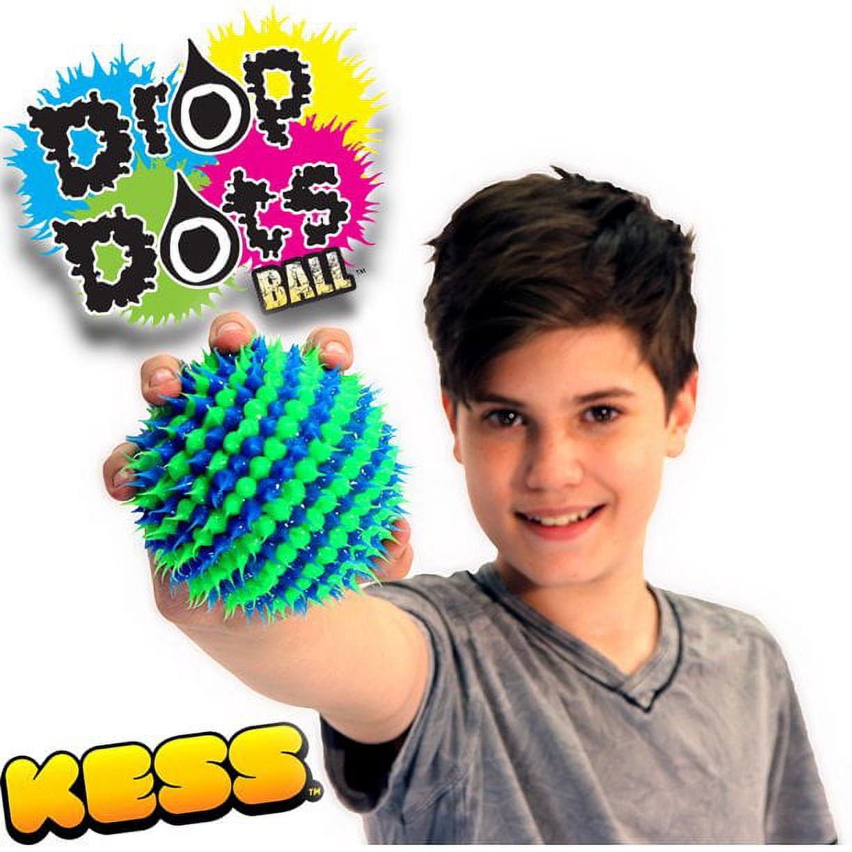 Kess Bouncy Drop Dots Toy Bouncy Ball 85mm – One Ball, Assorted Colors
