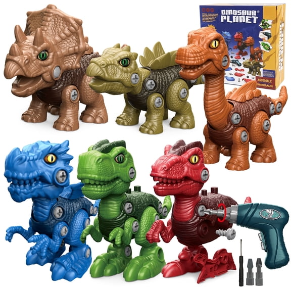 KiddiTouch Dinosaur Toys for Kids,Take Apart Dinosaur Toys Educational Building Toy and Construction Set, DIY Birthday Gifts for Boys and Girls