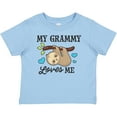 thumbnail image 3 of Inktastic My Grammy Loves Me with Sloth and Hearts Boys or Girls Baby T-Shirt, 3 of 5