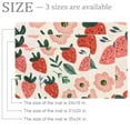 thumbnail image 2 of Cute Strawberry Pattern Pink Fruit Flower Plant Small Area Rug, Non-Slip Door Mat Indoor Floor Mat, Washable Kitchen Rug Entrance DMat for Bedroom Living Room, 2 of 7