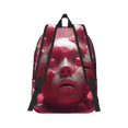 thumbnail image 2 of Honeii Surreal Pink Headphones Print Canvas College Laptop Backpack, Durable Rucksack Travel Notebook Bag School Backpack Book Bag for Men Women-Small, 2 of 7