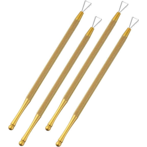 4 Pcs Nail Scraper for Gel Lottery Ticket Scratcher Tool Stainless Steel Nail Remover Pedicure Tools Debarking Tool Nail Art Tools Nail Art Removing Tool Nail Art Scraper