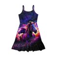 thumbnail image 3 of Uourmeti Girls Cute Sundress Highland Cattle Print Spaghetti Strap Dresses for Summer Sleeveless Beach Midi Tank Dress Casual Party Home Playwear 3-4t, 3 of 7