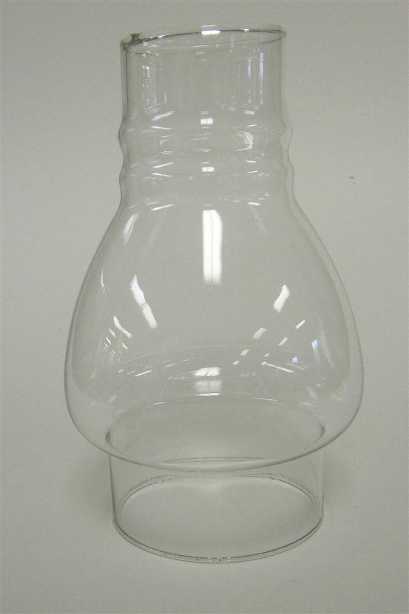 Beaded Top Glass Oil Lamp Hurricane Chimney Globe Shade 8 1/2” x 3” NOS
