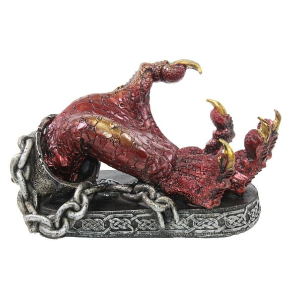 Red Dragon Claw Sliver Manacle Wine Bottle Holder Dark Legend Home Decor Gift G16589