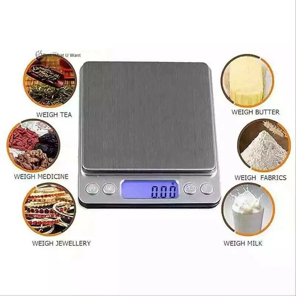 Digital Jewelry Gram Scale 2000g/0.1g for Nutritional Intake with LCD