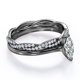 thumbnail image 3 of JeenMata Anillo de Compromiso Solitario de Talla Marquesa de 1,75 Quilates con Banda Nupcial Infinita Engastada en Oro Negro de 18 K sobre Plata (Personaliza Tu Banda Nupcial), 3 of 6