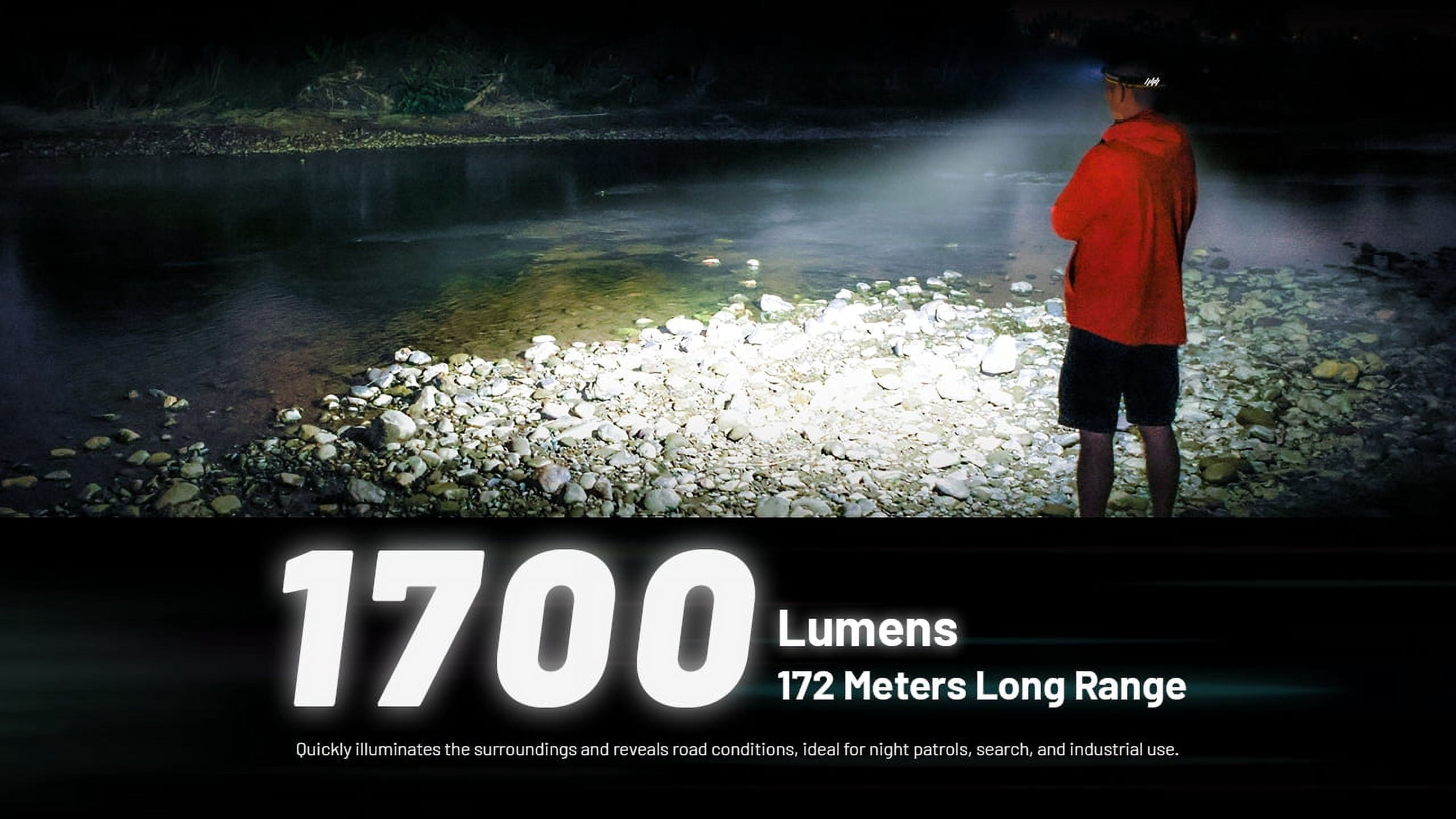 Nitecore NU45 1700 Lumen USB-C Fast Charging Headlamp + Nitecore Sticker