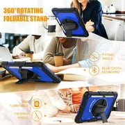 Galaxy Tab S6 Lite 10.5 Case, P610 615 Case, Allytech Silicone Impact-Resistant Kids Friendly With Shoulder Strap Kickstand Shockproof Case Cover for Samsung Galaxy S6 Lite 10.4, Blue