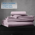 thumbnail image 6 of LammaLoe Duvet Cover Ful Size, Soft Prewashed 3-Piece Duvet Cover Bedding Set with Pillow Shams, Dusty Purple, 6 of 8