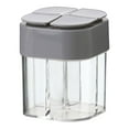 thumbnail image 3 of Swiftyle 1-3 PC 4 in 1 Plastic Salt and Pepper Shaker Compartment Seasoning Box, Cooking 4 Grids Flip Empty Spice Dispensers Transparent Jar for Kitchen, Outdoor BBQ Picnic Camping Travel, 3 of 5