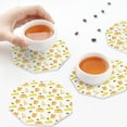 thumbnail image 4 of Leather Coasters with Heat-resistant for Drinks, Cheese Cake -标题2 Octagon, 4 of 5