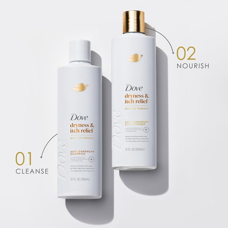 Dove Shampoo and Conditioner Set, 12 Oz, DermaCare Scalp Dryness