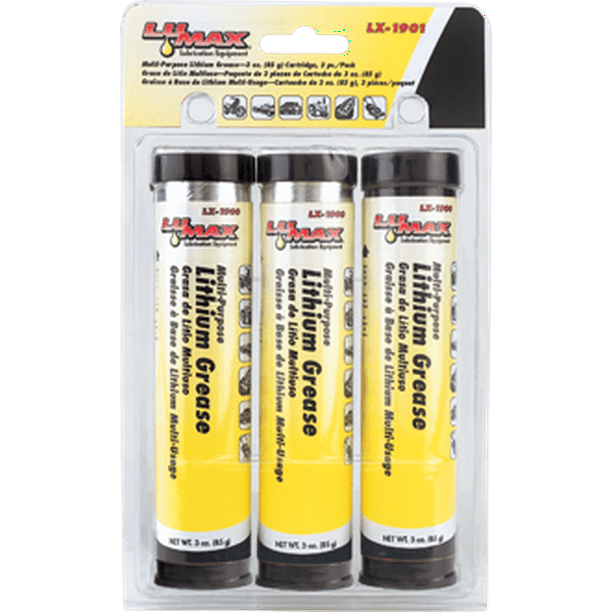 MultiPurpose Lithium Grease, 3 oz. Cartridge, 3 pcs./Pk.