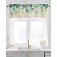 thumbnail image 2 of Eucalyptus Leaf Kitchen Valances for Windows Farmhouse Linen Window Valance Curtain for Living Room Window Treatment Farmhouse Spring Leaves Plants Vines Valance Rod Pocket Topper Drape, 42 x 18 Inch, 2 of 6