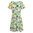 thumbnail image 4 of Veggies Short Sleeve Dress Women Summer Evening Dresses Ladies Sundress, 4 of 7