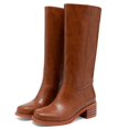 thumbnail image 3 of Botas hasta la rodilla JOKACEAR Saddle para mujer, tacón grueso, 3 of 6