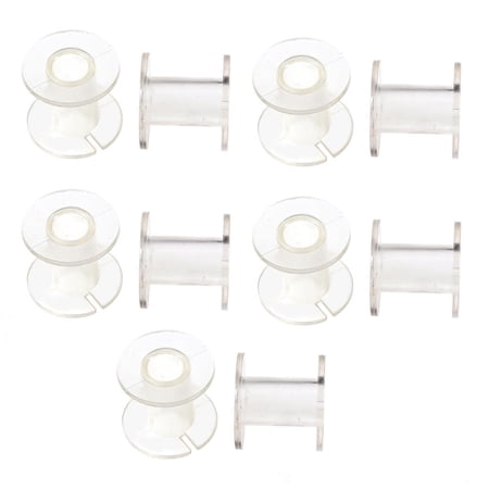 10Pcs Fly Tying Bobbin Spools Standard Size Clear Thread Supplies for Fishing Accessories (2.5cm x 2.8cm)