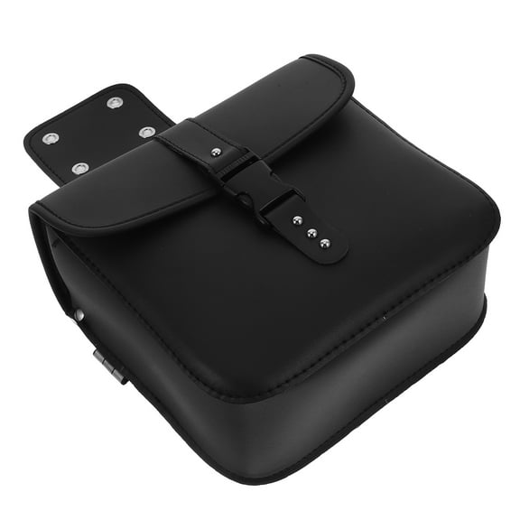 Qijita 1 Pair Motorbike Side Hanging Bag Mini Saddle Bag Motorcycle Modified Side Bag (Black)